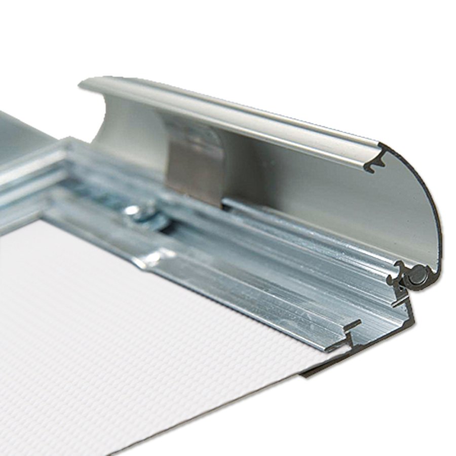 Klikramme med 30mm aluminium profil, s&oslash;lv - A1