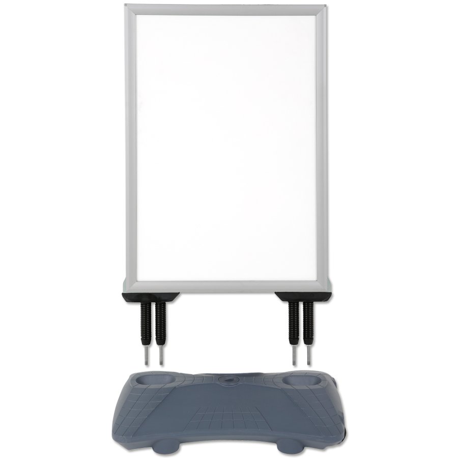 Wind-Sign Waterbase Pro Gadeskilt - s&oslash;lv - 70x100 cm