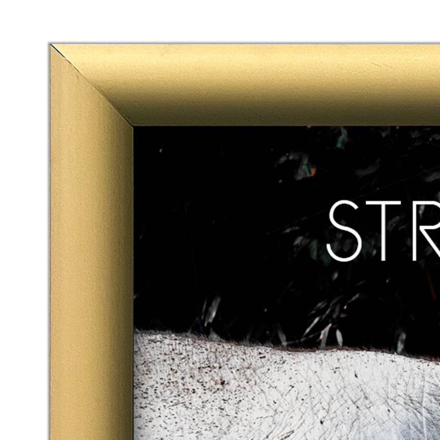 Klikramme med 25mm aluminium profil, guld - A4