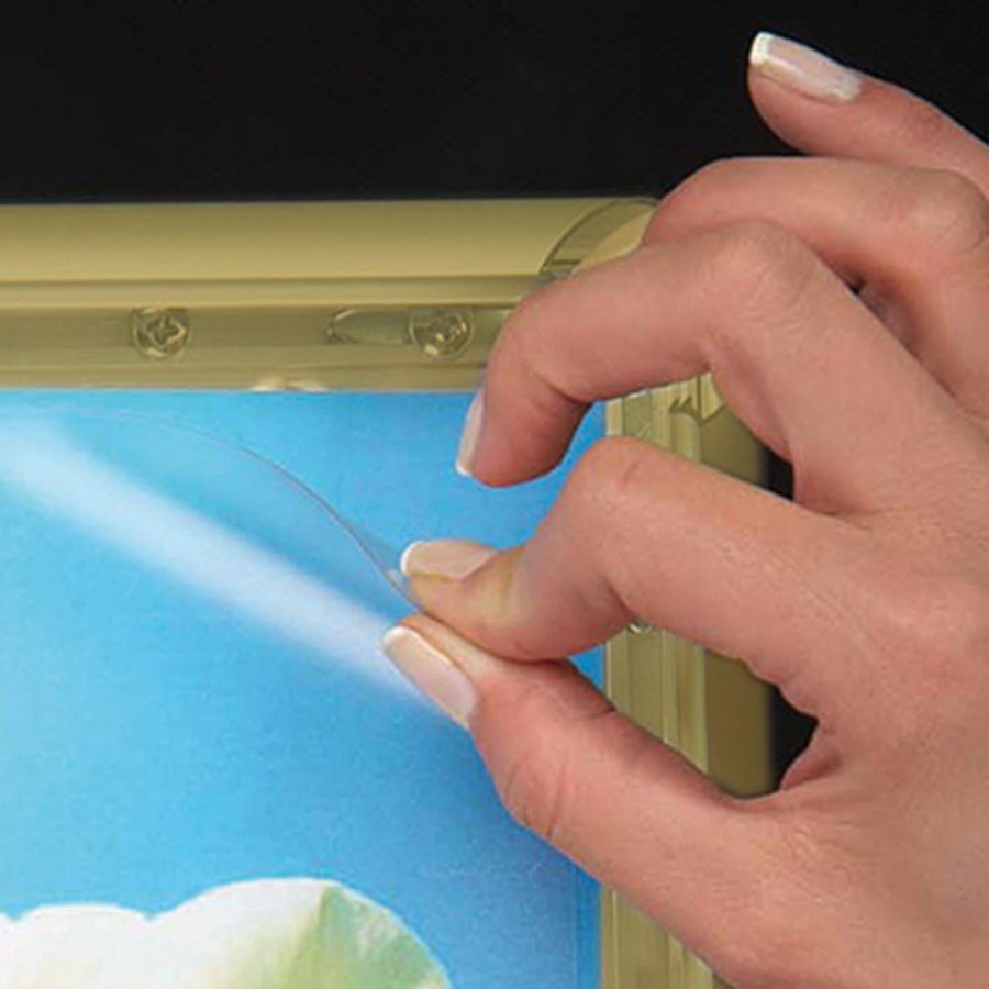 Klikramme med 25mm aluminium profil, guld - A3