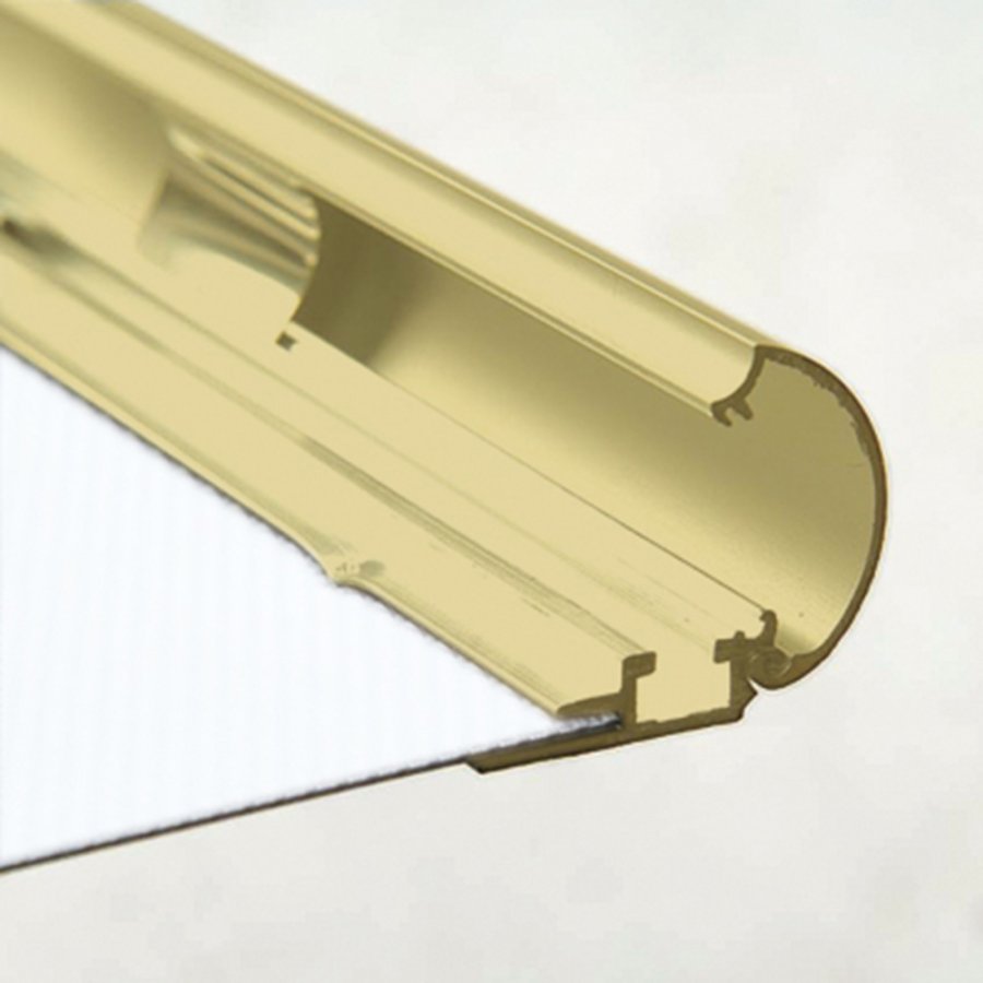 Klikramme med 25mm aluminium profil, guld - 70x100 cm