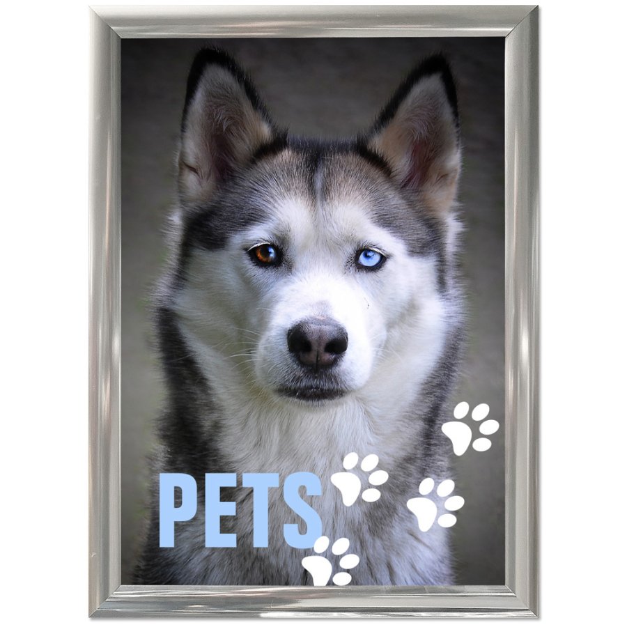 Klikramme med 25mm aluminium profil, st&aring;llook - A2