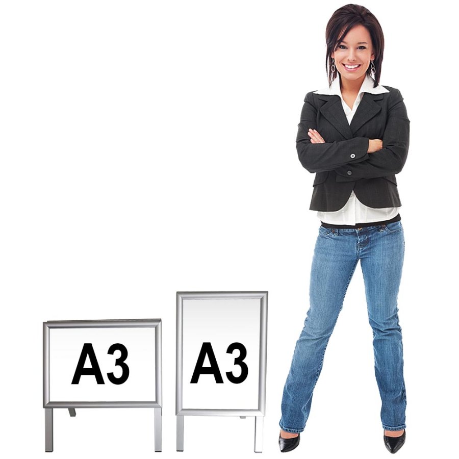 Alu Line A-skilt, A3 - Vertikal