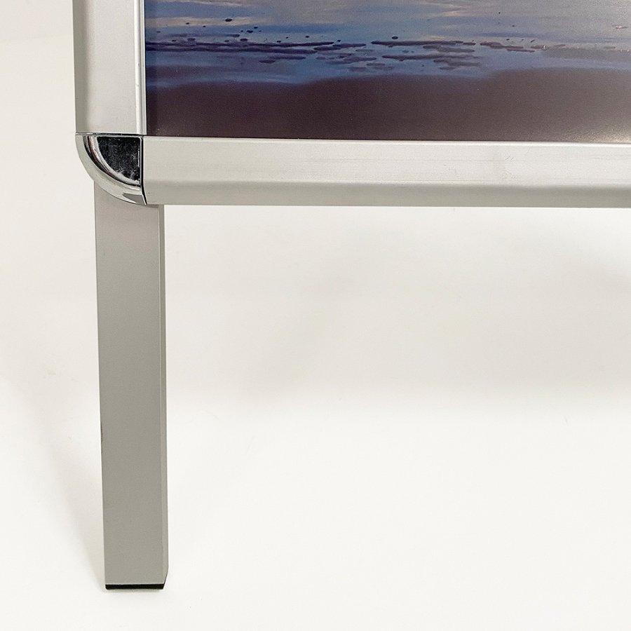 Alu-Line Rondo Gadeskilt - A2 - s&oslash;lv