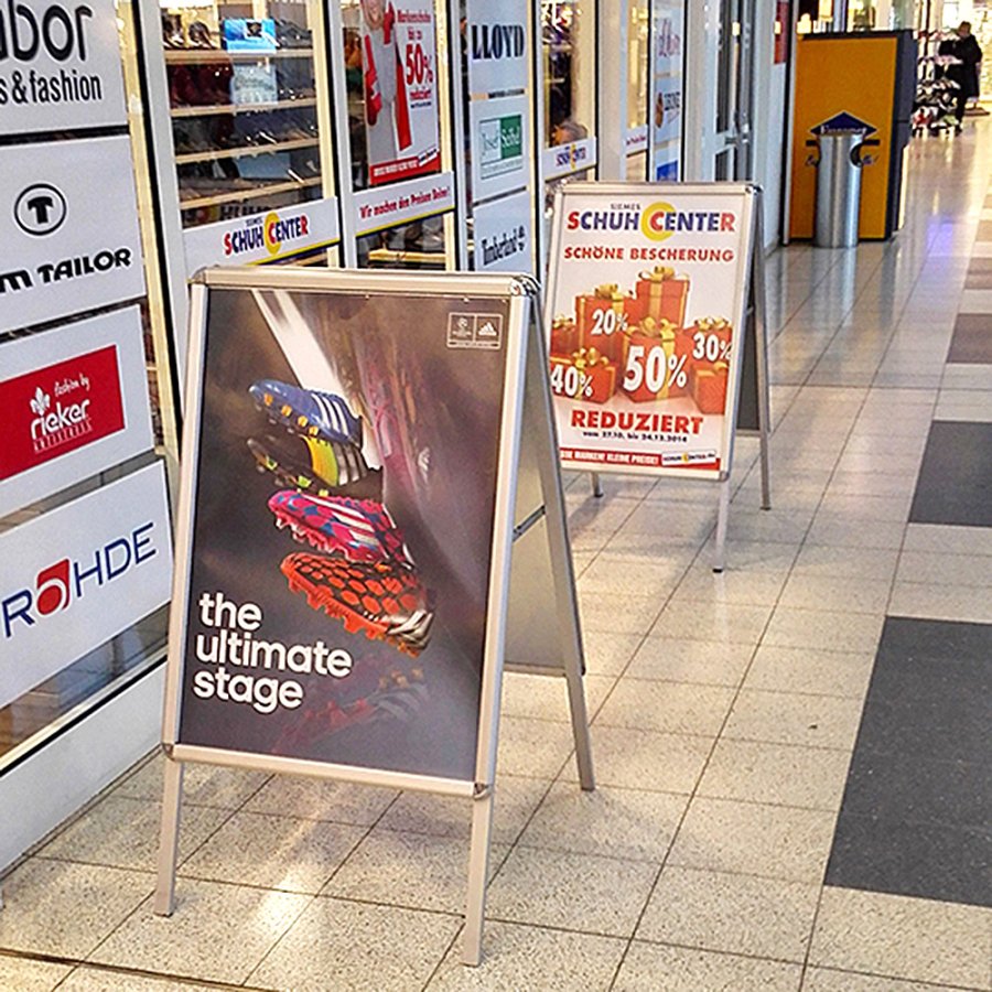 Alu-Line Rondo Gadeskilt - A1 - s&oslash;lv