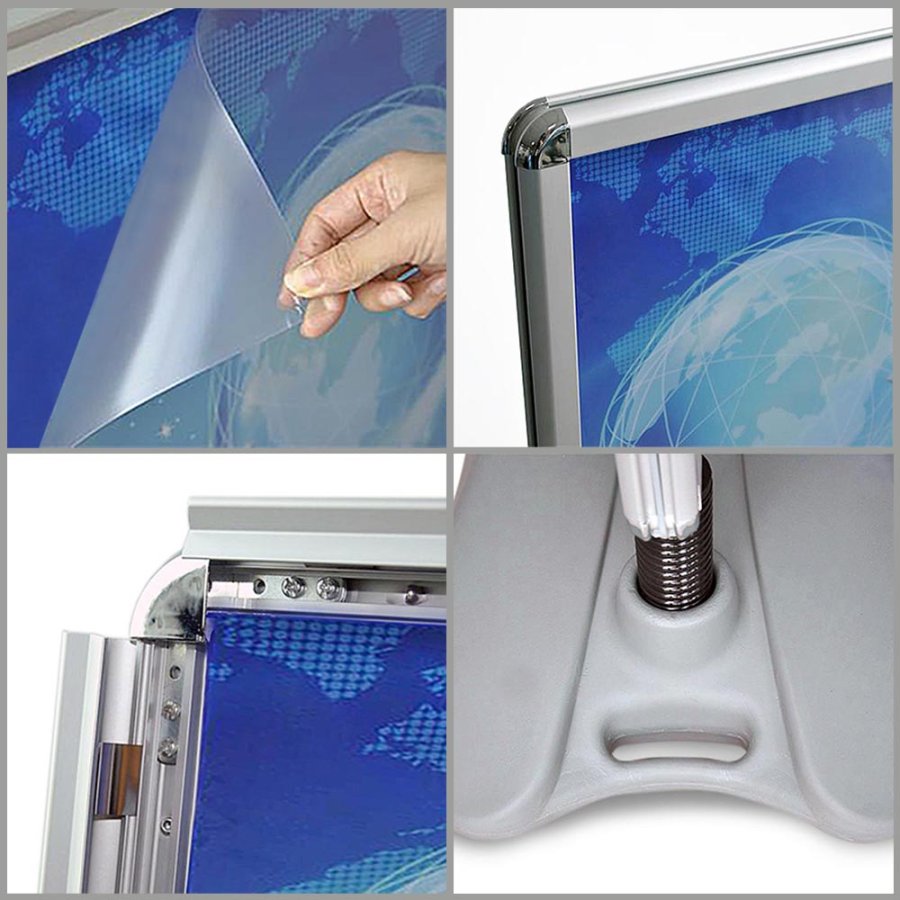 Wind-Sign Waterbase Basic Gadeskilt - 50x70 cm - s&oslash;lv