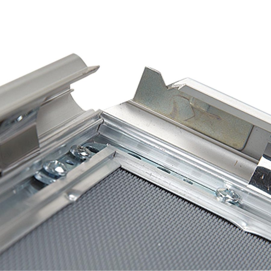 L&aring;sbar Klikramme med 32mm aluminium profil, s&oslash;lv - A4