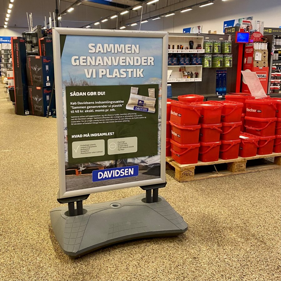 Wind-Sign Waterbase Budget Gadeskilt - 50x70 cm - s&oslash;lv