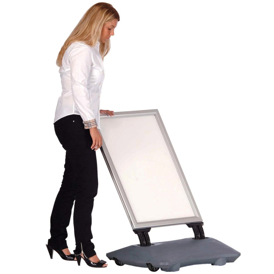 Wind-Sign Waterbase Budget Gadeskilt - A1 - s&oslash;lv