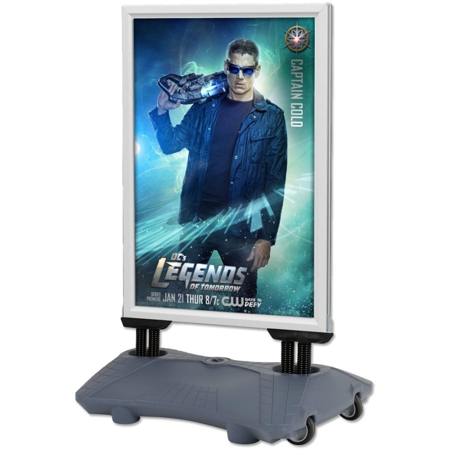 Wind-Sign Waterbase Budget Gadeskilt - 70x100 cm - s&oslash;lv