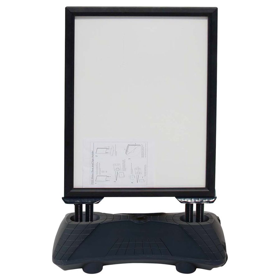 Gadeskilt, Wind-Sign Waterbase Budget, 40 mm aluprofil, Sort, A1 - 59,4 x 84,1 cm