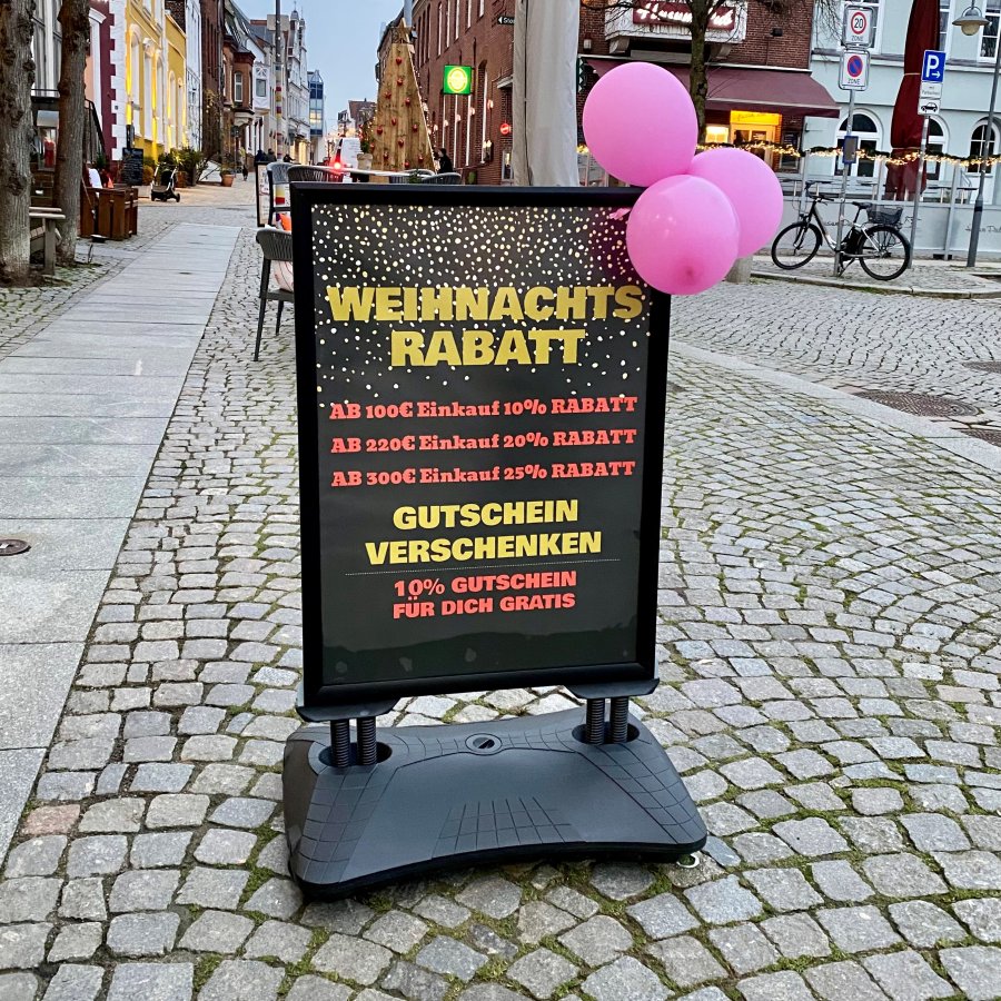 Gadeskilt, Wind-Sign Waterbase Budget, 40 mm aluprofil, Sort, A1 - 59,4 x 84,1 cm