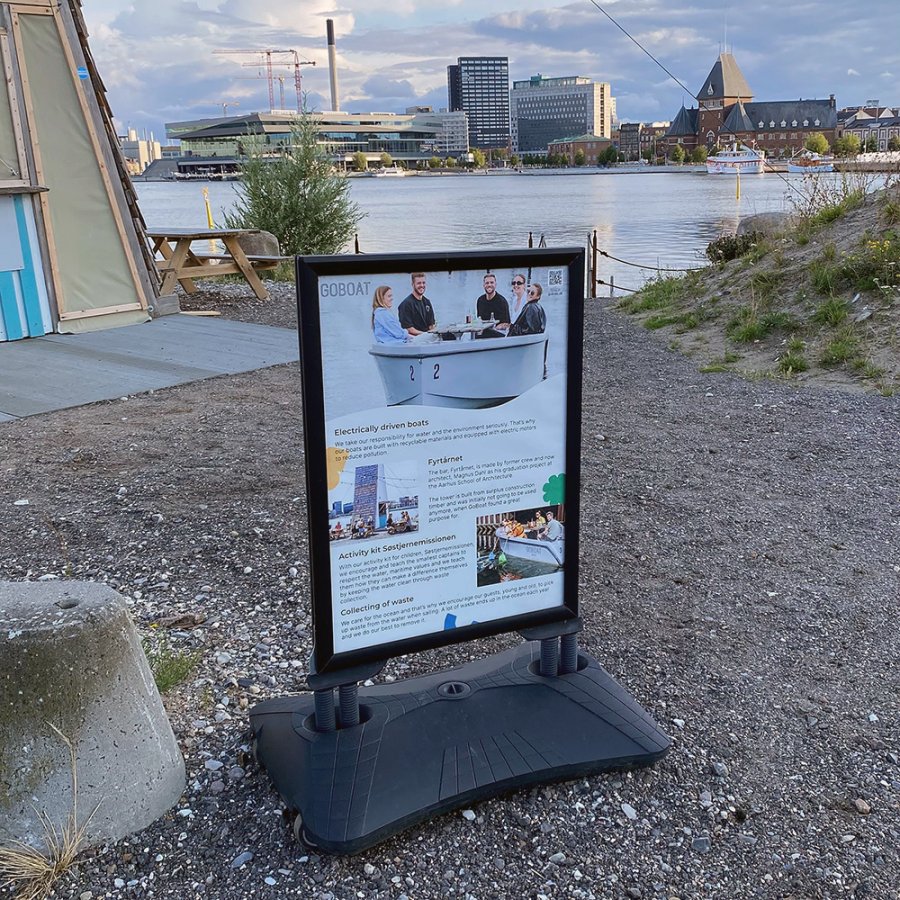 Wind-Sign Waterbase Pro Gadeskilt - sort - A1