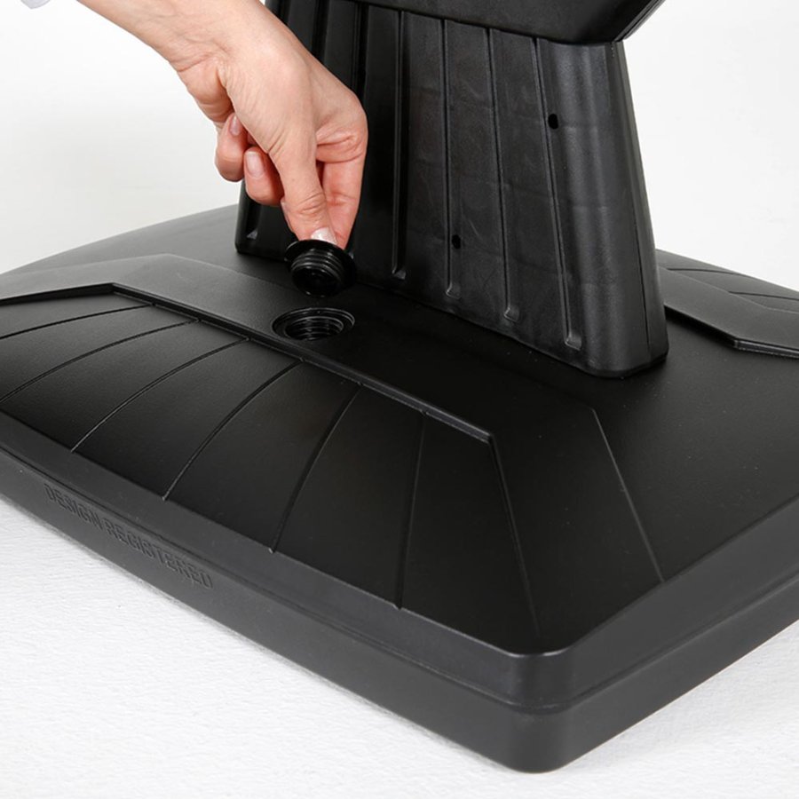 Plast Board with Foot - sort vandtank - s&oslash;lv top