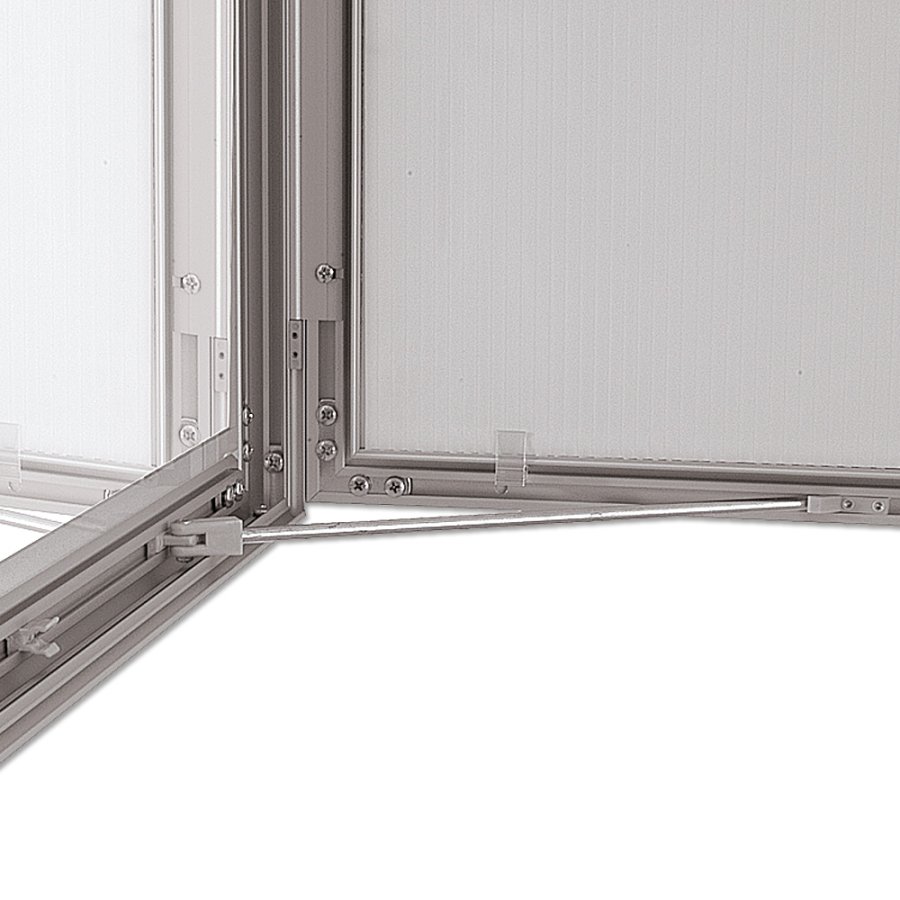 Udh&aelig;ngsskab med l&aring;s og hvid PS-bagplade, s&oslash;lv - A3