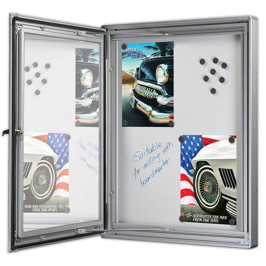 INFOBOX magnetic m/l&aring;s 6xA4 whiteboard