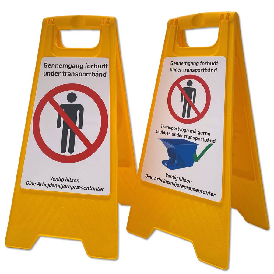 Advarselsskilt uden print