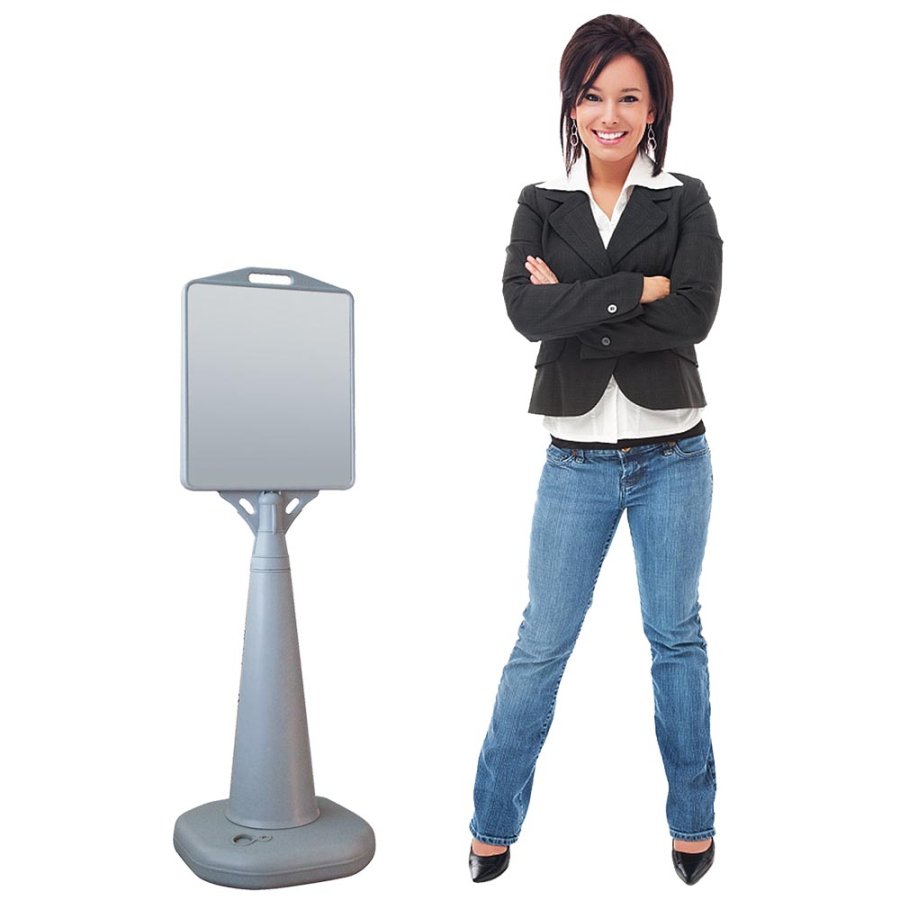 Vacu Display Gadeskilt B - s&oslash;lv