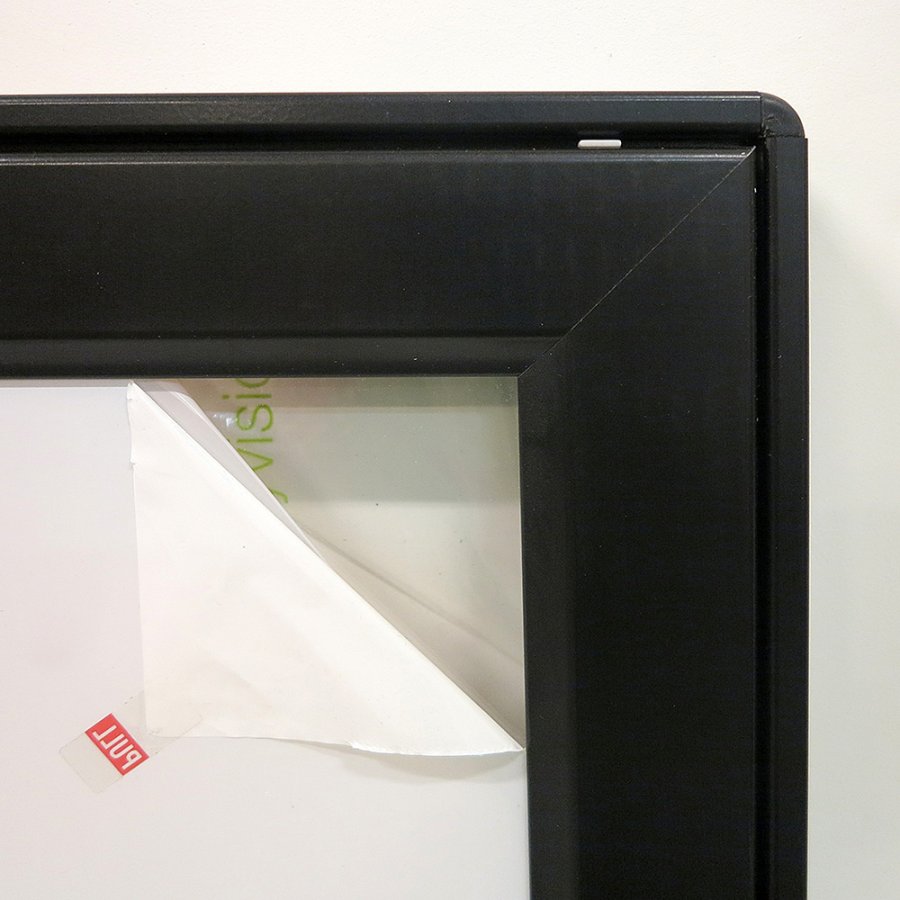 Infobox Magnetic, sort (RAL 9005), med l&aring;s, 4 x A4