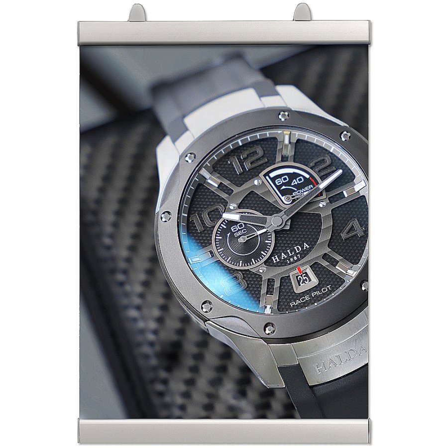 Plakatoph&aelig;ng, Poster Clamp Set, 25 mm aluminiumsprofil, 85 cm