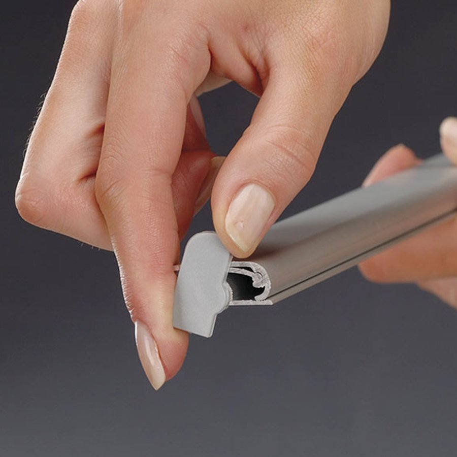 Plakatoph&aelig;ng, Poster Clamp Set, 25 mm aluminiumsprofil, 85 cm