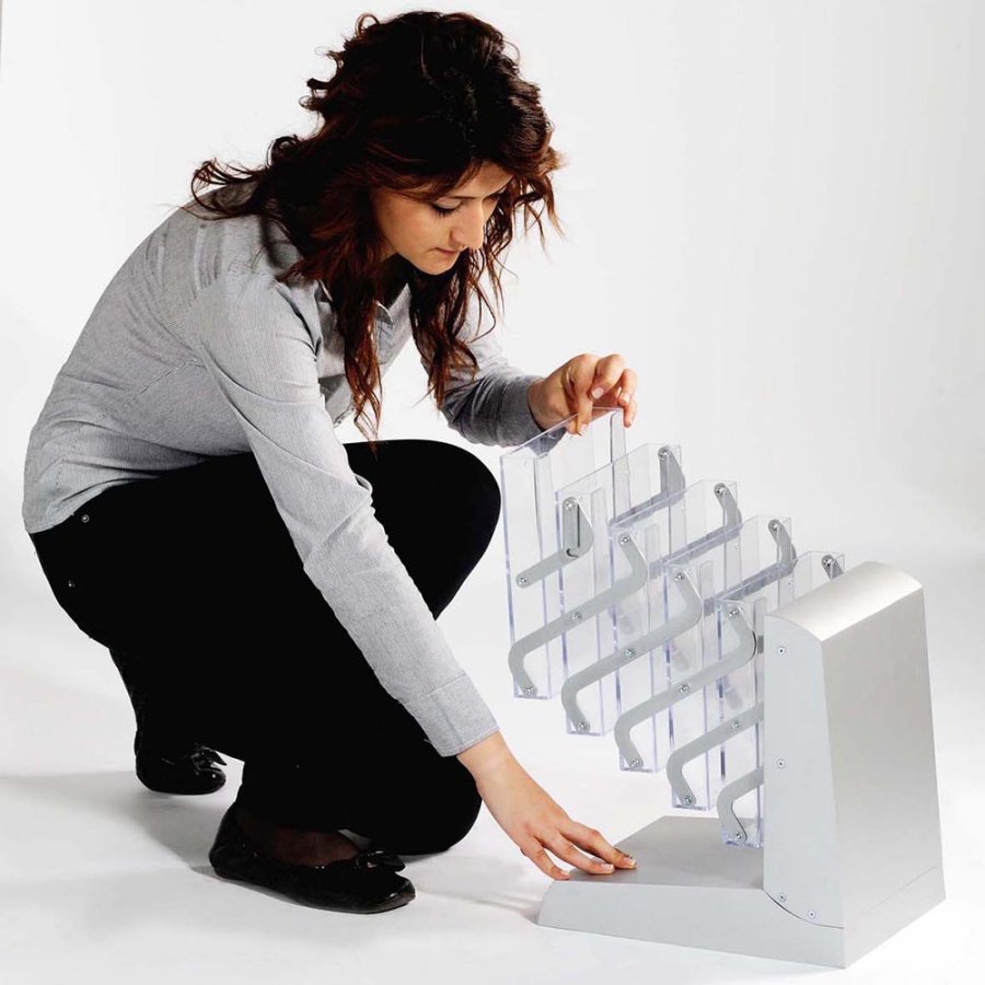 Fold-up Brochurestander - 5xA4 - 21x29.7 cm - gr&aring;