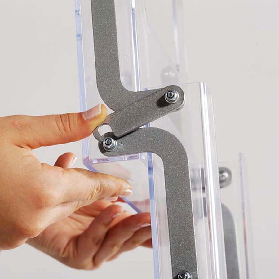 Fold-up Brochurestander - 5xA4 - 21x29.7 cm - gr&aring;