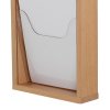 Wooden Brochureholder Wall. Natural wood. 5xA4 #4