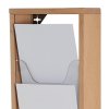Wooden Brochureholder Wall. Natural wood. 5xA4 #3