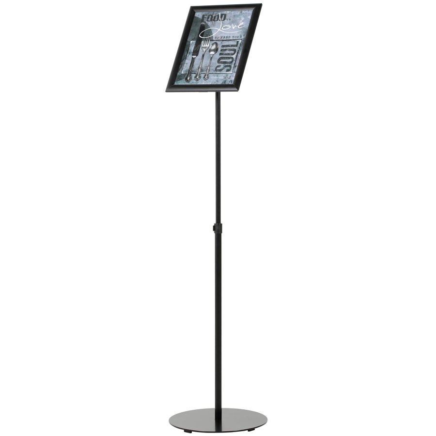 Infostand Telescopic, sort, A4