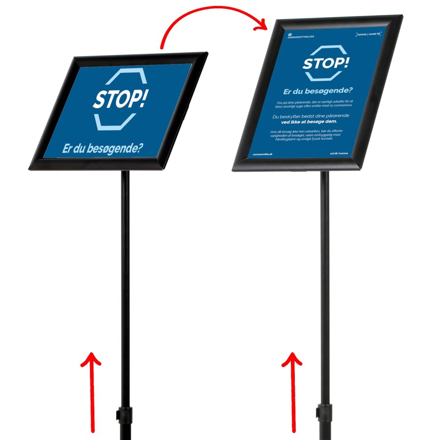 Infostand Telescopic Black  A3