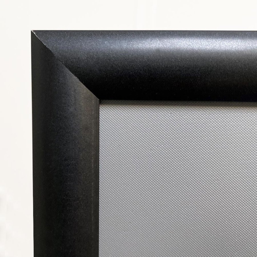 BASIC Infostand A4 - 92mm h&oslash;j - A4 Klikramme profil 25mm, sort