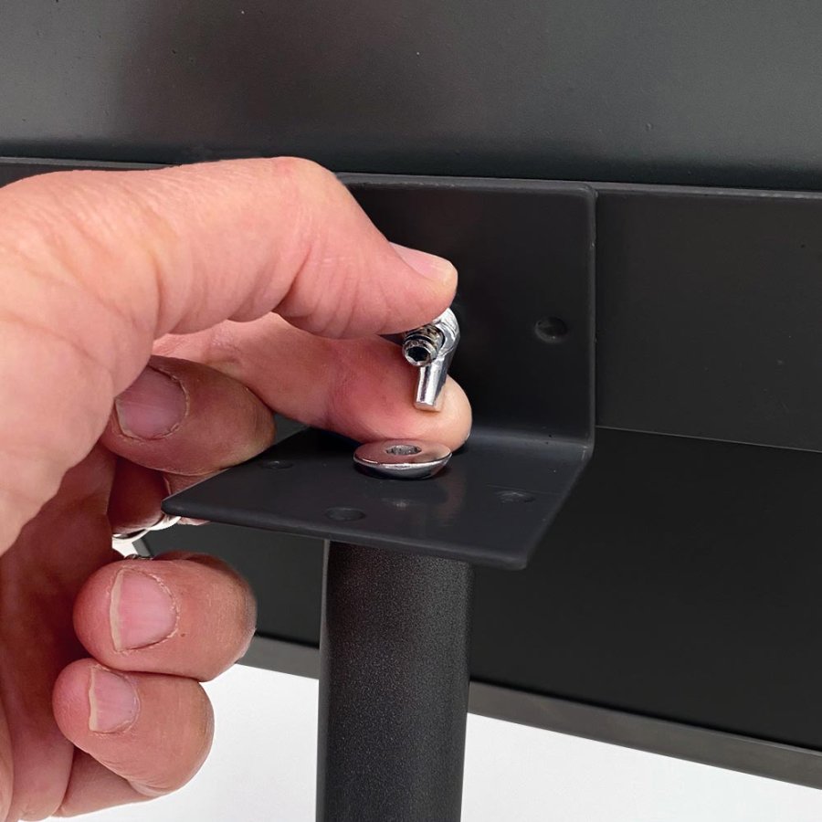 BASIC Infostand A4 - 92mm h&oslash;j - A4 Klikramme profil 25mm, sort