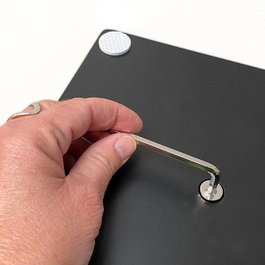 BASIC Infostand A4 - 92mm h&oslash;j - A4 Klikramme profil 25mm, sort