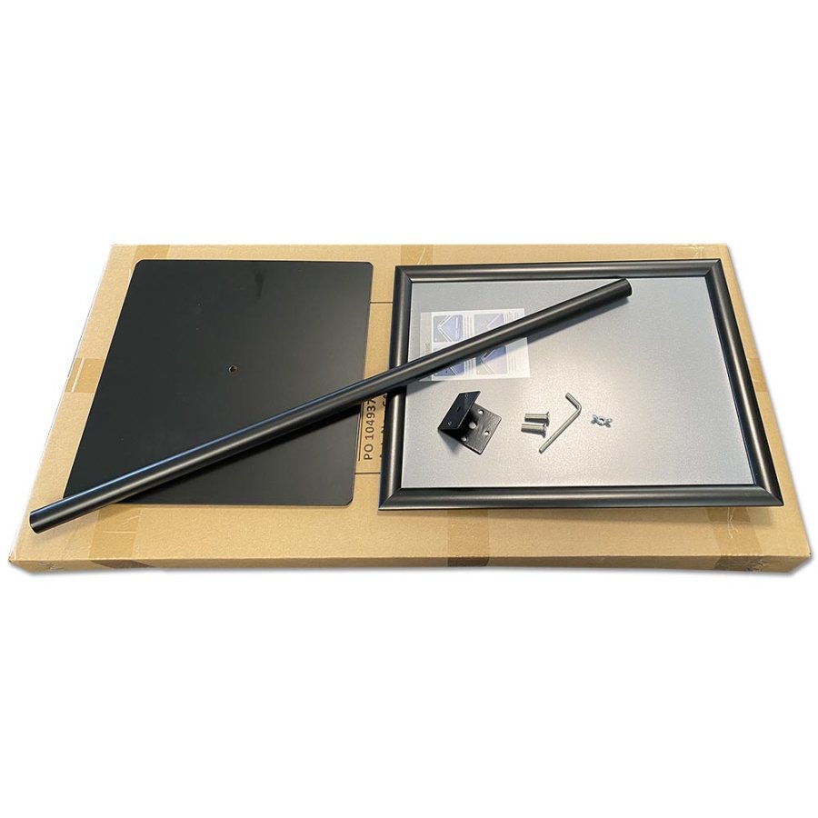 BASIC Infostand A4 - 92mm h&oslash;j - A4 Klikramme profil 25mm, sort