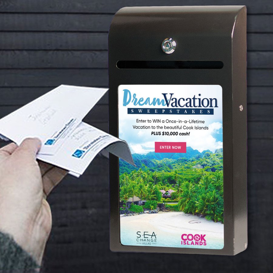 Forslagsboks Sort Med A4 Infoplade