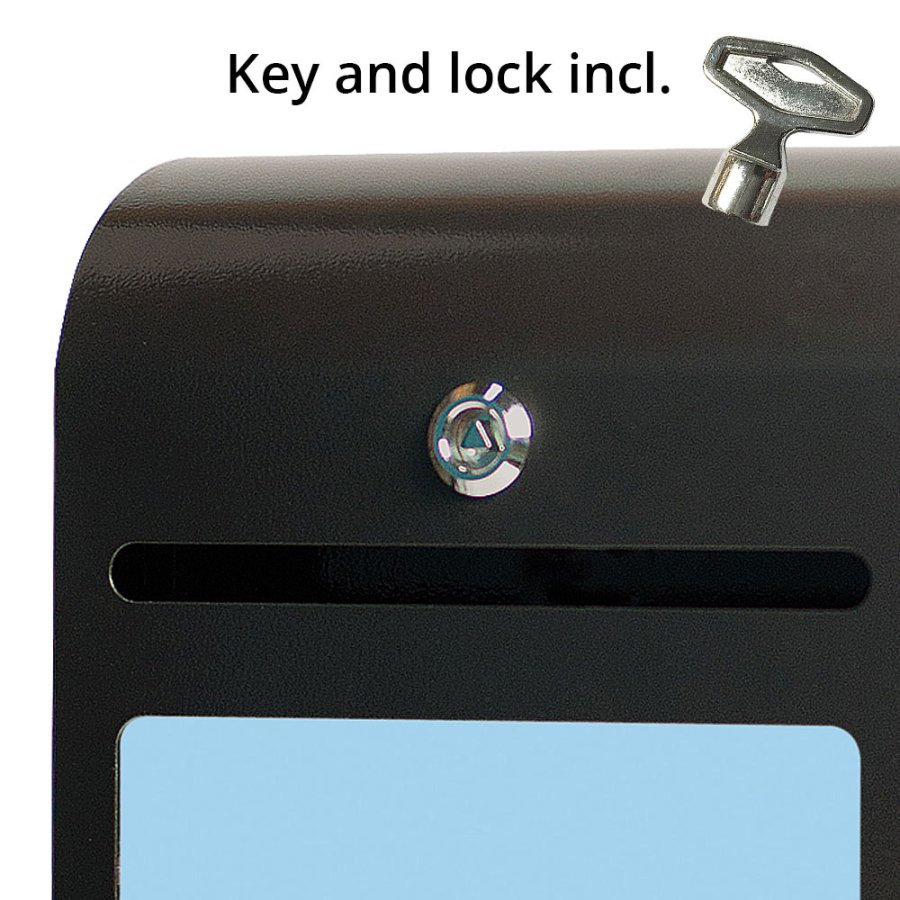 Forslagsboks Sort Med A4 Infoplade