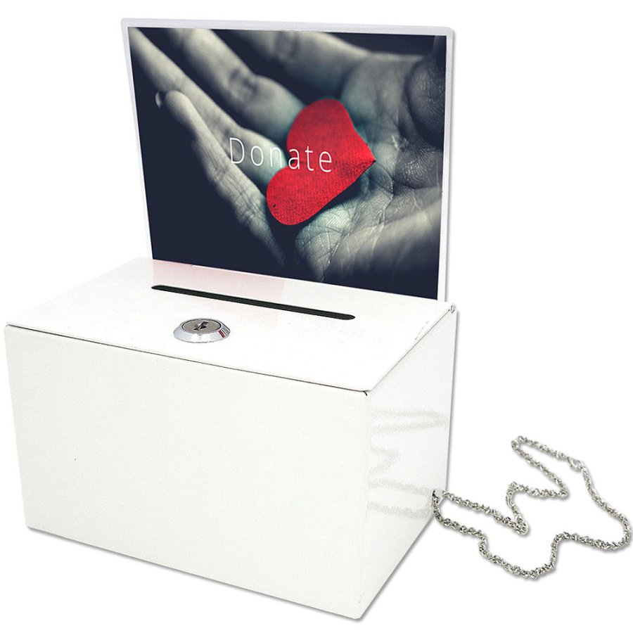 Donation og Drikkepenge Kasse I Hvid