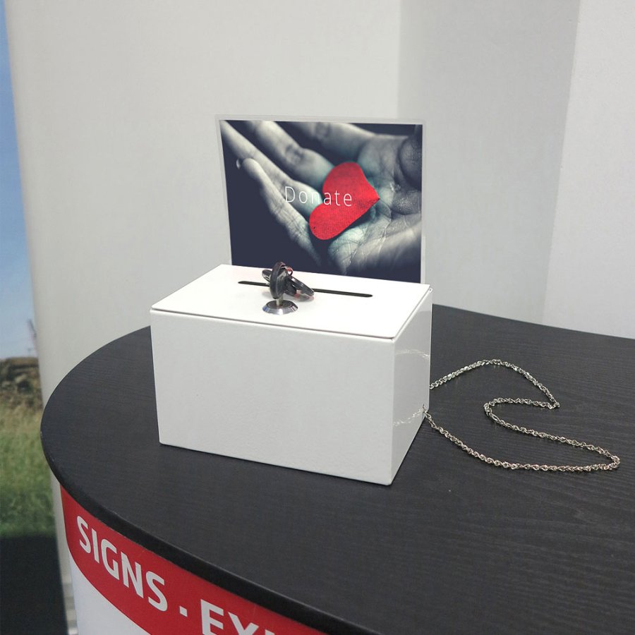 Donation og Drikkepenge Kasse I Hvid