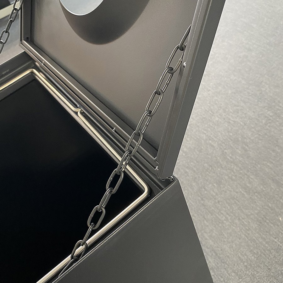 Kubisk affaldsbeholder 120L - Sort