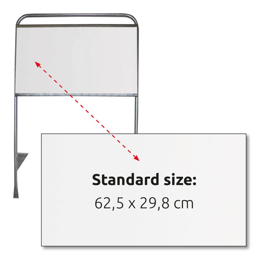 Stor plade til Estate Sign Standard - 62,5 x 29,8 cm