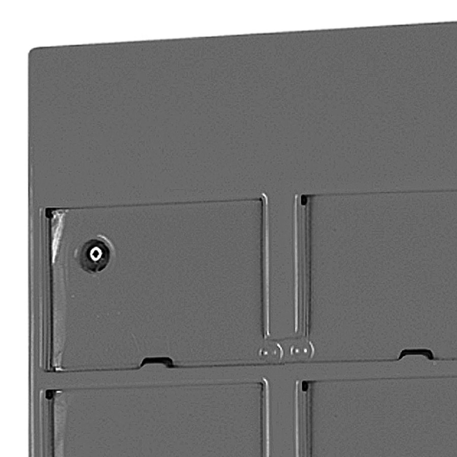 Info Modul tavle i plastik med APET frontplader, koksgr&aring; -16xA6