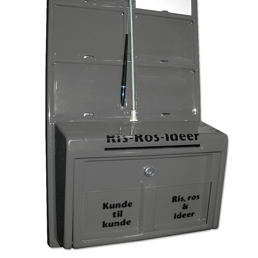 Info Modul tavle i plastik med APET frontplader, koksgr&aring; -16xA6