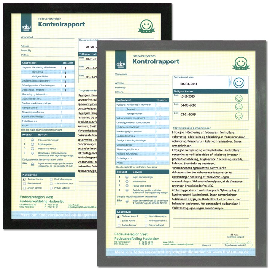 Window ramme dobbeltsidet - A4 - gr&aring;