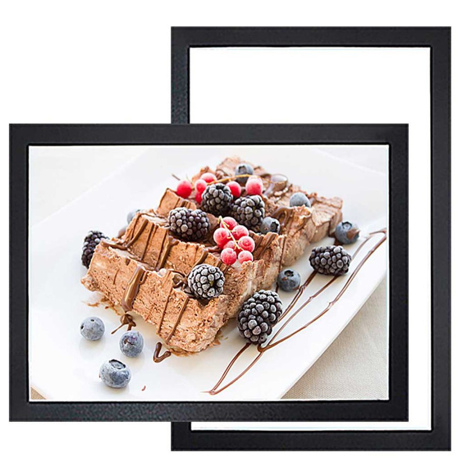 Selvkl&aelig;bende Plakat Ramme, plastik m/magnet &aring;bning, A4, sort