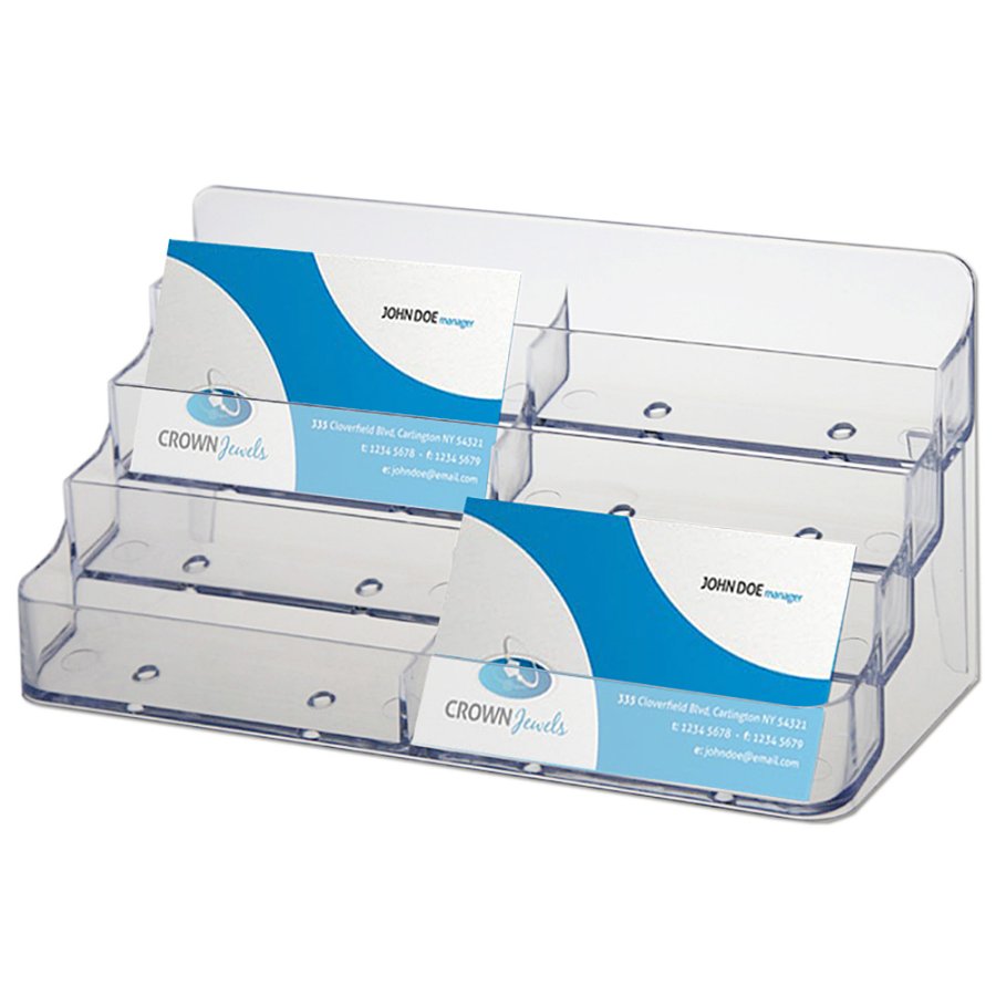 Akryl visitkortholder x 8 - transparent