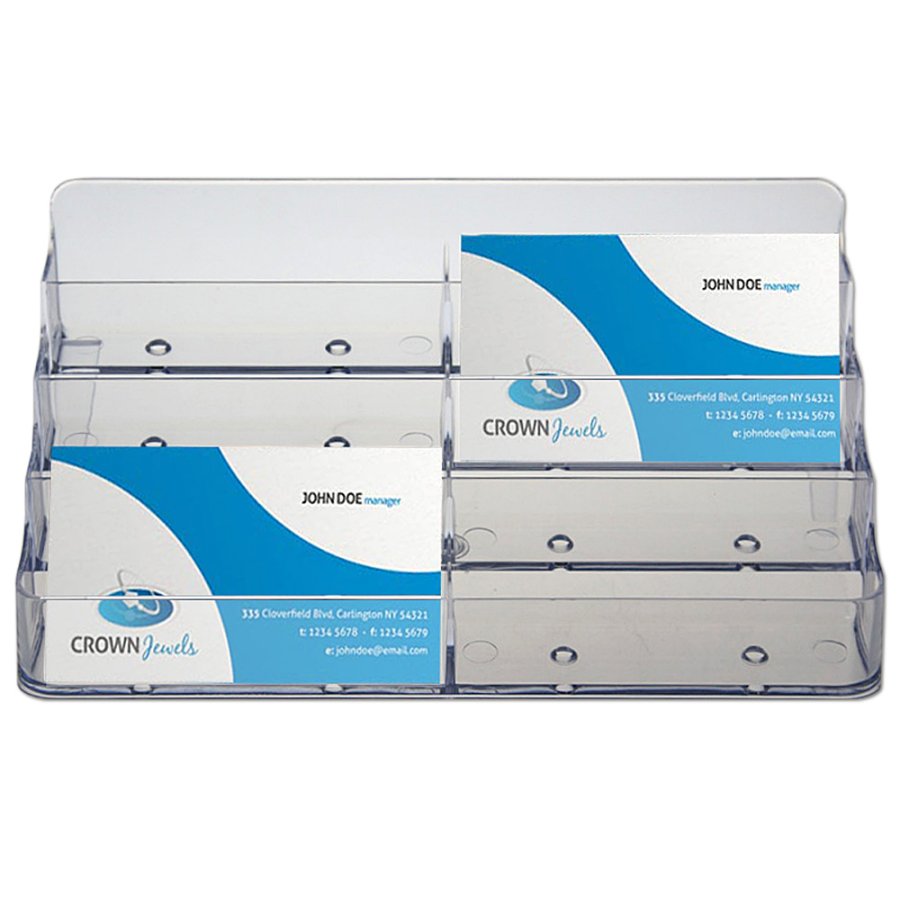 Akryl visitkortholder x 8 - transparent