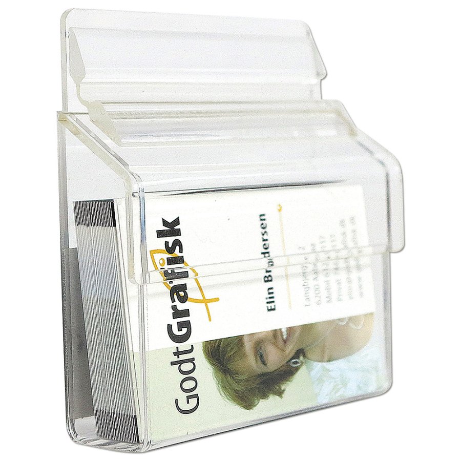 Visitkortholder, udend&oslash;rs, horisontal, til visitkort