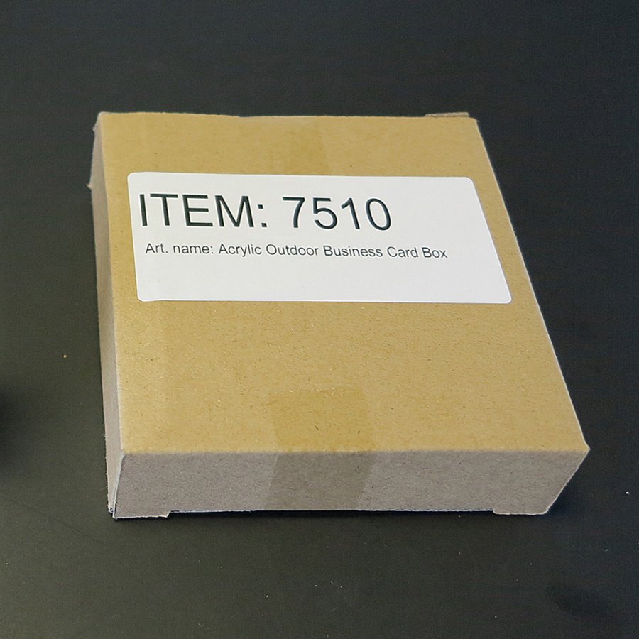 Visitkortholder, udend&oslash;rs, horisontal, til visitkort