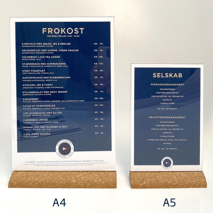 Kork Menukortholder A5